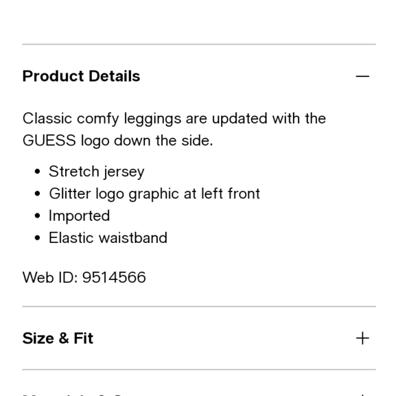 Guess Big Girls Logo Leggings  NWT - Picture 3 of 5